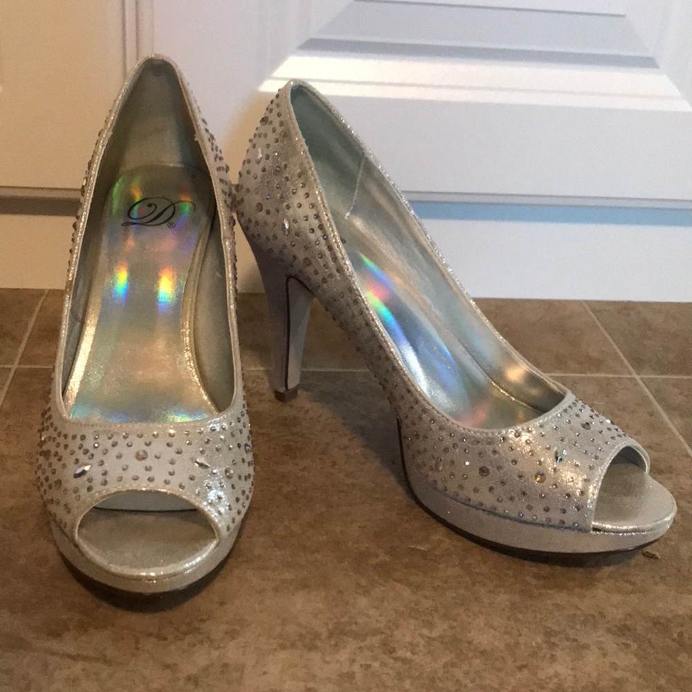 Cute rhinestone heels